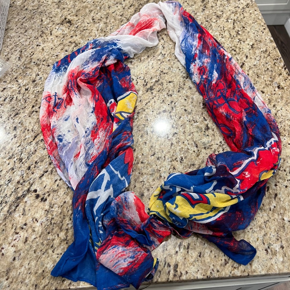 University of Kansas Jayhawks Scarf Red White Blue KU NCAA Fan Gear - Picture 4 of 4